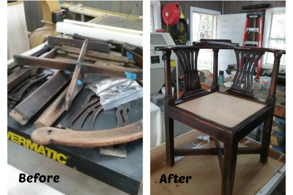 Broken corner chair repair | Heirloom Restored