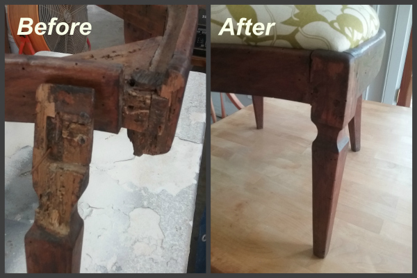 Furniture Repair - Before and After Pictures